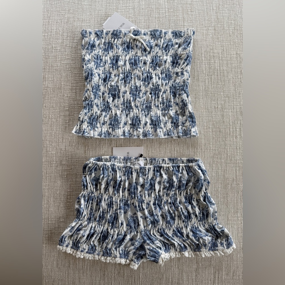 With Jean Blue and White The Bea Set